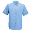 Poplin Short Sleeve Shirt in mid-blue