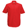 Poplin Short Sleeve Shirt in red
