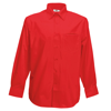 Poplin Long Sleeve Shirt in red