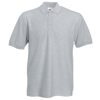 Heavyweight 65/35 Polo in heather-grey