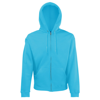 Classic 80/20 Hooded Sweatshirt Jacket in azure-blue