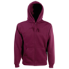 Classic 80/20 Hooded Sweatshirt Jacket in burgundy