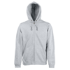 Classic 80/20 Hooded Sweatshirt Jacket in heather-grey