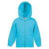 Classic 80/20 Kids Hooded Sweatshirt Jacket in azure-blue