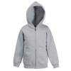 Classic 80/20 Kids Hooded Sweatshirt Jacket in heather-grey