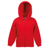 Classic 80/20 Kids Hooded Sweatshirt Jacket in red