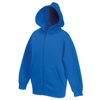 Classic 80/20 Kids Hooded Sweatshirt Jacket in royalblue