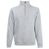 Classic 80/20 Zip Neck Sweatshirt in heather-grey