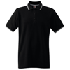 Tipped Polo in black-white
