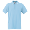 Tipped Polo in skyblue-white