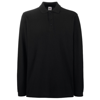 Premium Long Sleeve Polo in black