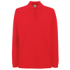 Premium Long Sleeve Polo in red