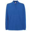 Premium Long Sleeve Polo in royal-blue