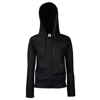 Premium 70/30 Lady-Fit Hooded Sweatshirt Jacket in black