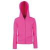 Premium 70/30 Lady-Fit Hooded Sweatshirt Jacket in fuchsia