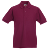 Kids 65/35 Piqué Polo in burgundy