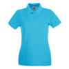Lady-Fit Premium Polo in azure-blue