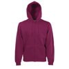 Premium 70/30 Hooded Sweatshirt Jacket in burgundy