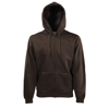 Premium 70/30 Hooded Sweatshirt Jacket in chocolate