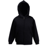 Premium 70/30 Kids Hooded Sweatshirt Jacket in black