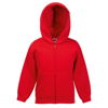 Premium 70/30 Kids Hooded Sweatshirt Jacket in red