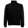Premium 70/30 Zip Neck Sweatshirt in black