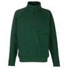 Premium 70/30 Zip Neck Sweatshirt in bottle-green