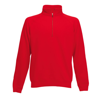 Premium 70/30 Zip Neck Sweatshirt in red