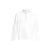 Premium 70/30 Zip Neck Sweatshirt in white
