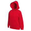 Premium 70/30 Kids Hooded Sweatshirt in red