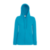 Lady-Fit Lightweight Hooded Sweatshirt Jacket in azure-blue