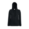 Lady-Fit Lightweight Hooded Sweatshirt Jacket in black
