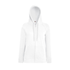 Lady-Fit Lightweight Hooded Sweatshirt Jacket in white