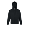 Lightweight Hooded Sweatshirt Jacket in black