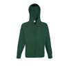 Lightweight Hooded Sweatshirt Jacket in bottle-green