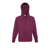 Lightweight Hooded Sweatshirt Jacket in burgundy