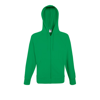 Lightweight Hooded Sweatshirt Jacket in kelly-green