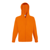 Lightweight Hooded Sweatshirt Jacket in orange