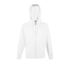 Lightweight Hooded Sweatshirt Jacket in white