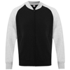 Baseball Sweatshirt Jacket in black-heathergrey