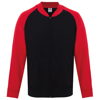 Baseball Sweatshirt Jacket in black-red