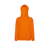 Lady-Fit Lightweight Hooded Sweatshirt in orange