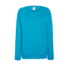 Lady-Fit Lightweight Raglan Sweatshirt in azure-blue