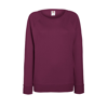 Lady-Fit Lightweight Raglan Sweatshirt in burgundy