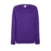 Lady-Fit Lightweight Raglan Sweatshirt in purple