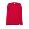Lady-Fit Lightweight Raglan Sweatshirt in red