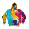 Rainbow Tie-Dye Hoodie in multi-rainbow