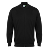 Track Top With Baseball Rib Collar in black