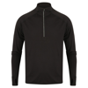 Long Sleeve ¼ Zip Top in black