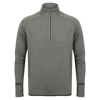 Long Sleeve ¼ Zip Top in grey-marl